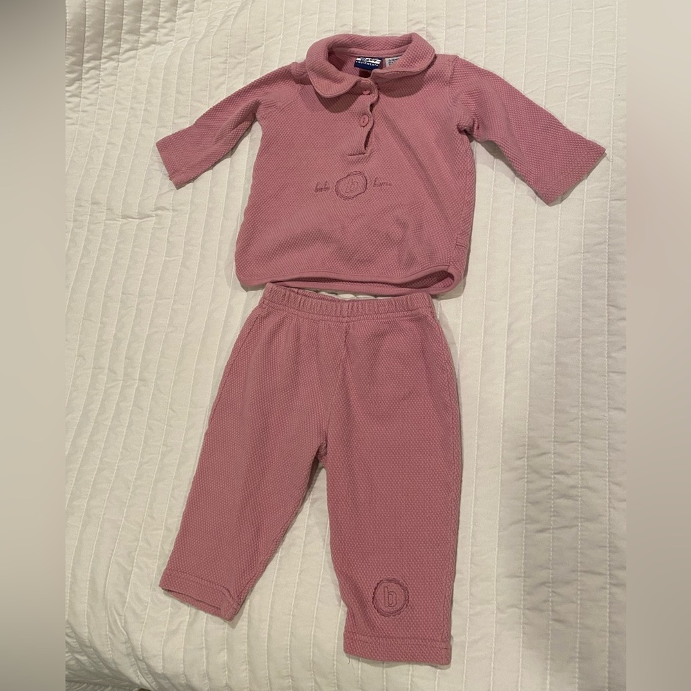 Vintage Baby B.U.M. Equipment Girl Infant Outfit Shirt Pants 3-6 Months